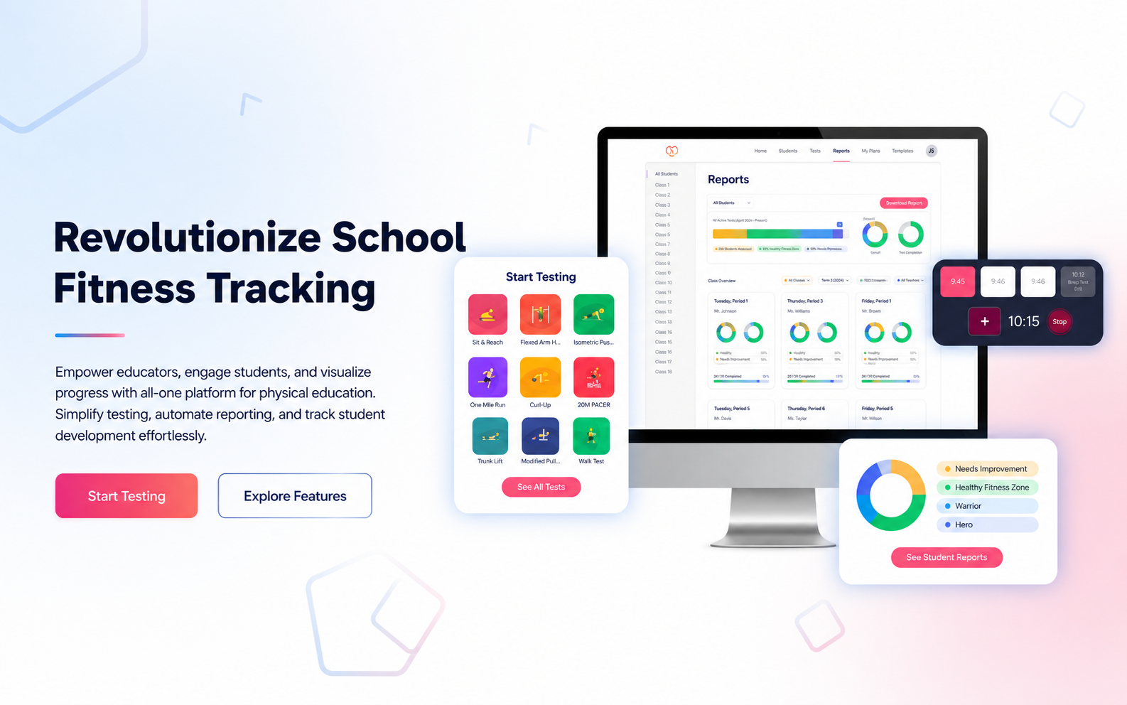 Standards-Based PE Assessment Platform interface preview