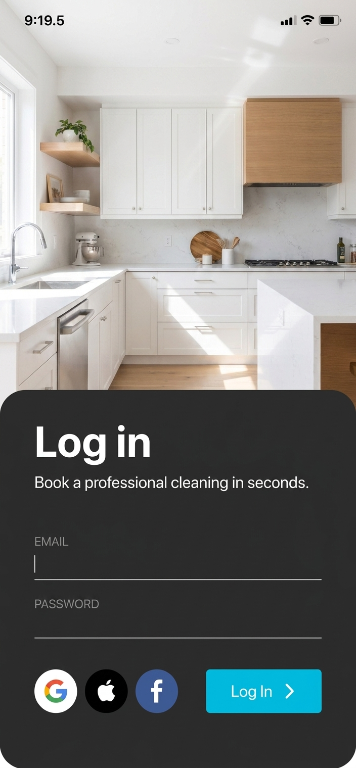 Nationwide Cleaning Marketplace — Cleaner app — one-tap job accept with directions.